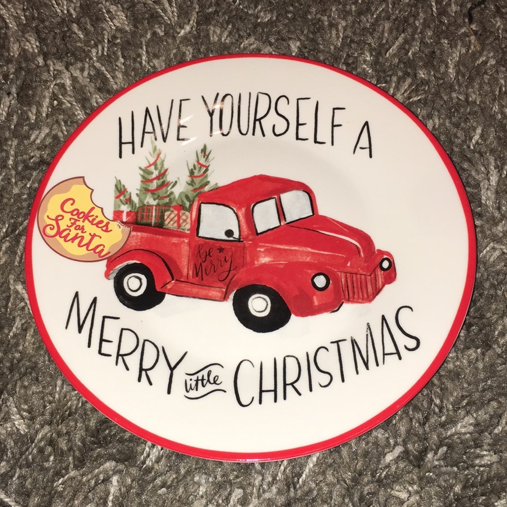 Christmas plate for Santa's cookies